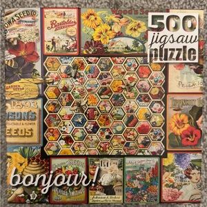 Buffalo Games "Bonjour: Vintage Ephemera" 500 Piece Puzzle